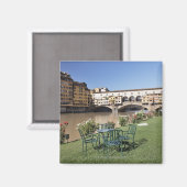 Aimant Ponte Vecchio et table le long de la Rive Arno (Recto/Verso)