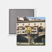 Aimant Ponte Vecchio vieux pont - Florence, Italie (Recto/Verso)