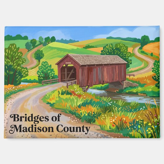 Aimant Ponts du comté de Madison aux États-Unis (Recto)