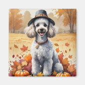 Aimant Poodé En Automne Feuille L'Art Thanksgiving (Devant)