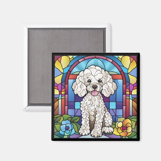 Aimant Poodé Style Verre Trait (Recto/Verso)