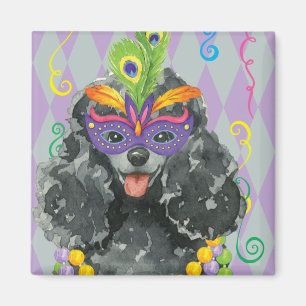 Aimant Poodle de Jouet Mardi Gras