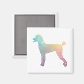 Aimant Poodle Geo Silhouette Pastel (Recto/Verso)