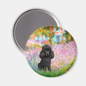 Aimant Poodle (noir 1) - Jardin (Recto/Verso)