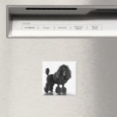 Aimant Poodle noir découpé (In Situ (Lave-vaisselle))