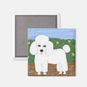 Aimant Poodle peint (Recto/Verso)