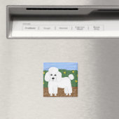 Aimant Poodle peint (In Situ (Lave-vaisselle))
