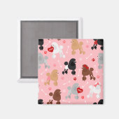 Aimant Poodle Valentine Motif (Recto/Verso)