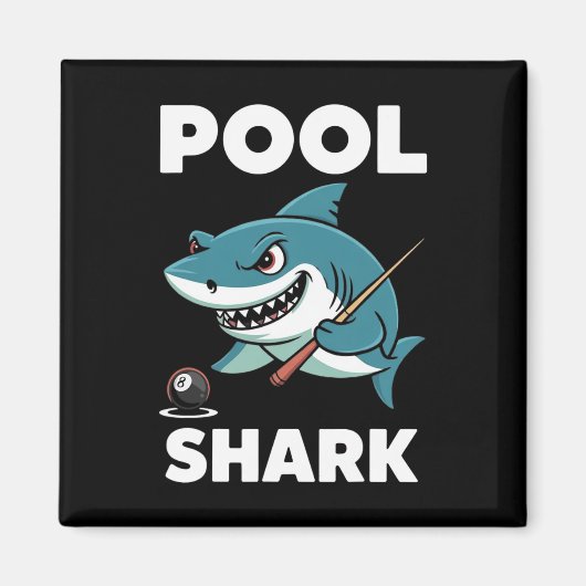 Aimant Pool Shark Snooker Joueur Funny Billard (Devant)