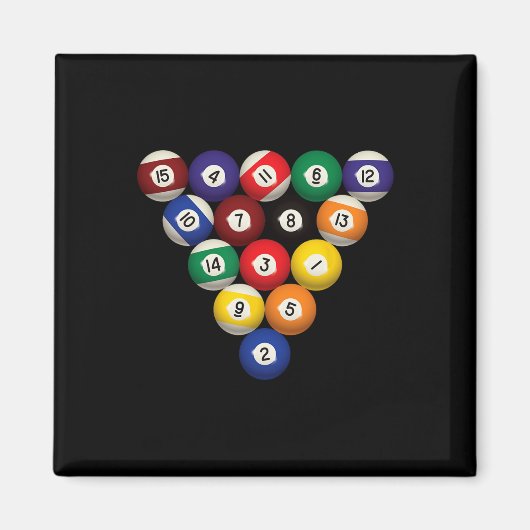 Aimant Pool Table Funky Pool Player Billard Halloween C (Devant)