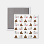Aimant poop emoji et papier de toilette (Recto/Verso)