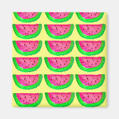 Aimant pop art de la pastèque rose (Devant)