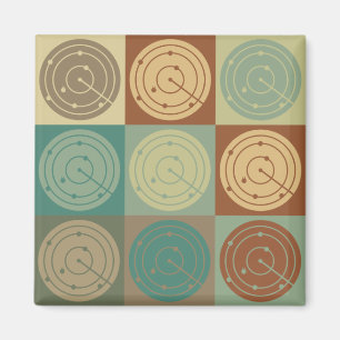 Aimant Pop Art du contrôle de la circulation aérienne