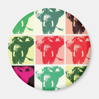 Aimant Pop Art Elephants