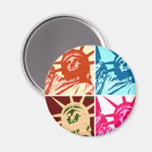 Aimant Pop Art Lady Liberty New York City (Recto/Verso)