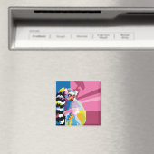 Aimant Pop Art Lemur Portrait (In Situ (Lave-vaisselle))