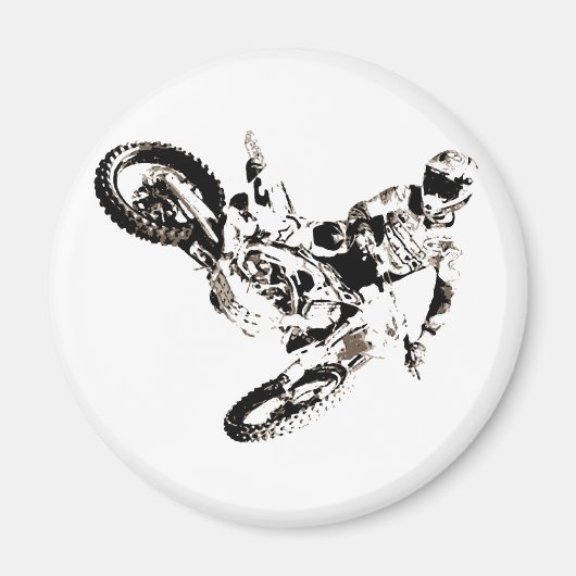Aimant Pop Art Motocross Motorcyle Sport (Devant)