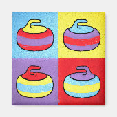 Aimant Pop Art Rocks Curling Design (Devant)