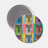 Aimant Pop-Art Shiba Inu (Recto/Verso)