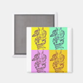 Aimant Pop Art Snakes (Recto/Verso)
