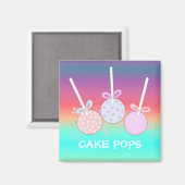 Aimant Pop de gâteaux clairs et gais (Recto/Verso)