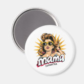 Aimant Pop Mama Retro Personnalisé Art 1 (Recto/Verso)