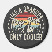 Aimant Pop-Pop comme un grand-père seul Glacière cercle r (Devant)