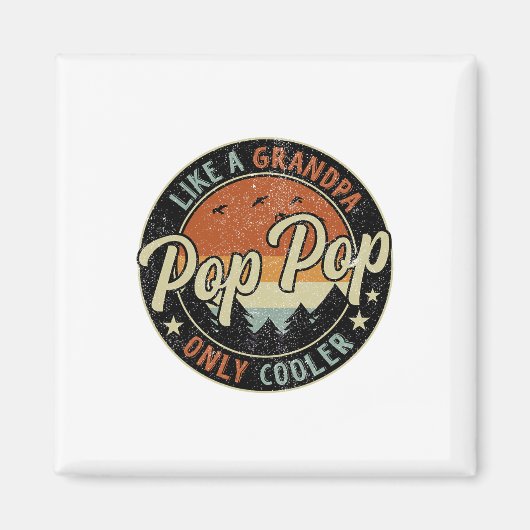 Aimant Pop Pop Comme Un Grand-Père Seulement Glacière Vin (Devant)