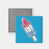 Aimant pop roquette rétro (Recto/Verso)