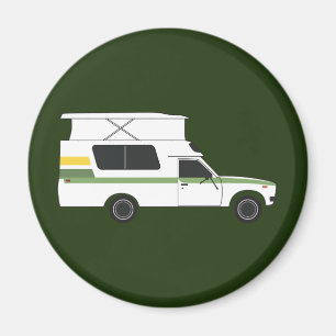 Aimant pop up chinook camper rétro citron chaux
