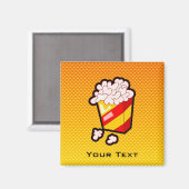 Aimant Popcorn orange jaune (Recto/Verso)