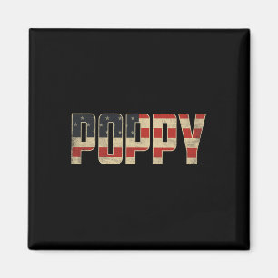 Aimant Poppy Gras Drapeau Américain Patriotique Fête des