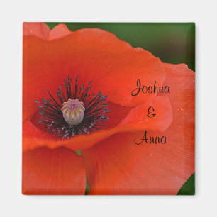 Aimant Poppy Mariage personnalisé