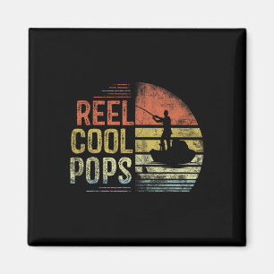 Aimant Pops de pêche cadeaux de pêche anniversaire vintag