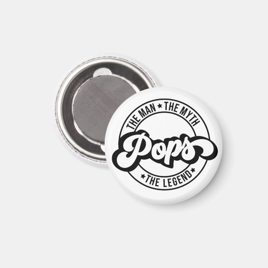 Aimant pops man, the myth, the legend, dad, father, daddy (Recto/Verso)