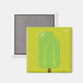 Aimant Popsicle vert rétro (Recto/Verso)