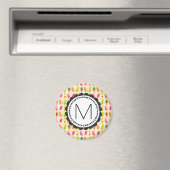 Aimant Popsicles et crème glacée Monogramme personnalisé (In Situ (Lave-vaisselle))