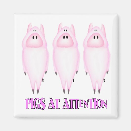 Aimant Porcs à l'aimant d'attention (Devant)