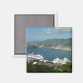 Aimant Port à St. Thomas Îles Vierges américaines (Recto/Verso)