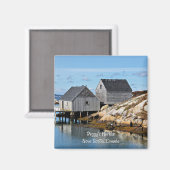 Aimant Port de Peggy, Nouvelle-Écosse, Canada (Recto/Verso)