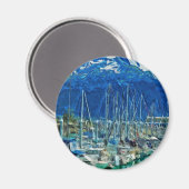 Aimant Port de Seward Alaska Impressionnisme Abstrait (Recto/Verso)