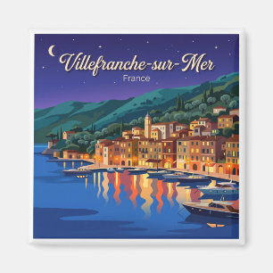 Aimant Port de Villefranche-sur-Mer la nuit France