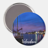 Aimant Port de Volendam illuminé la nuit (Recto/Verso)