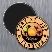 Aimant Port St Joe Floride Retro Sunset Souvenir