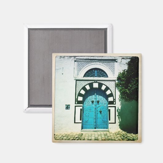 Aimant Porte bleue tunisienne (Recto/Verso)