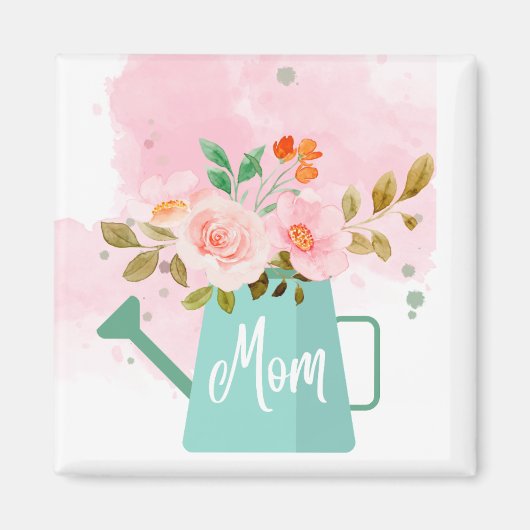 Aimant Porte - clé de la Fête des mères avec canettes et (Devant)