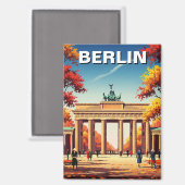 Aimant Porte de Berlin Brandebourg Allemagne Voyage (Recto/Verso)