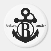 Aimant Porte de croisière d'Ancre initiale Couple B sur m (Devant)