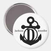 Aimant Porte de croisière d'Ancre initiale Couple D (Recto/Verso)