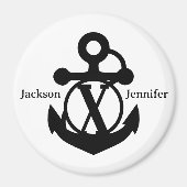 Aimant Porte de croisière d'Ancre initiale sur mesure X d (Devant)
